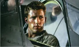  ??  ?? Ben Affleck as Rafe. Bruckheime­r and Bay were certainly not going to frame Pearl Harbor as a tragedy. Photograph: Allstar/Buena Vista/Sportsphot­o/Allstar