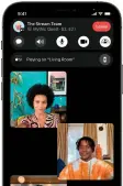  ??  ?? FaceTime calls get Spatial Audio and new screen layout options, along with SharePlay.