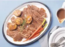  ?? RENEE COMET/THE WASHINGTON POST ?? Serve braised brisket with matzoh ball “flying disks” for Passover or a hearty dinner.