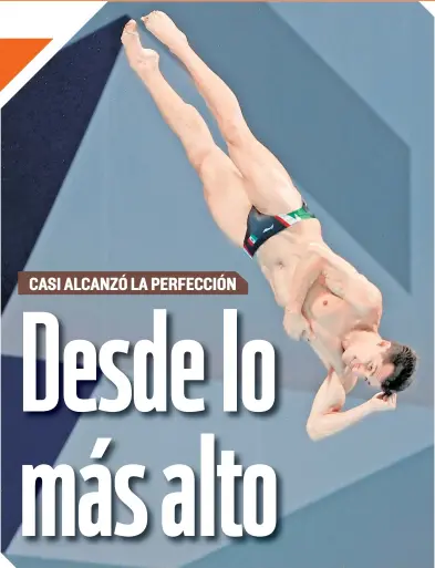  ??  ?? El clavadista mexicano terminó en la sexta posición de la final en trampolín de tres metros.