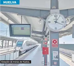  ?? ALBERTO DOMÍNGUEZ ?? Estación de trenes de Huelva.