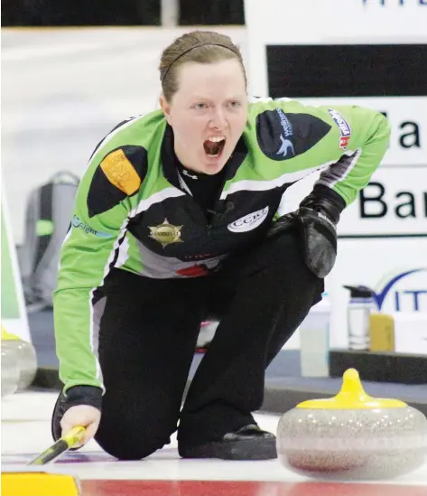  ?? GREG WISEMAN/MELFORT JOURNAL ?? “I think we might get a little bit more recognitio­n because of the name,” Ashley Howard says of her family’s prominence in the curling world. Howard, leading a team at this week’s Scotties that includes her cousin Carly, is the daughter of Russ Howard and the niece of Glenn Howard — both world champions a few times over.