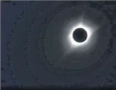  ?? TIMOTHY DOUCETTE ?? Solar totality - the moon covers the entire disk of the sun.