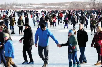  ?? TROY FLEECE ?? Outdoor activities for the Waskimo Winter Festival take place on East Wascana Lake. Outdoor events run from 11 a.m. to 4 p.m., with indoor events at the Conexus Arts Centre running from 11 a.m. to 5 p.m.