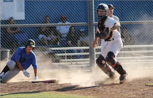  ?? Haley Sawyer/The Signal (See additional photos on signalscv.com) ?? Hart’s Matt Quintanar prepares to make the throw to second base in a VIBL game against El Camino Real at El Camino Real High School on Wednesday.