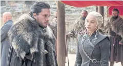  ??  ?? Kit Harington and Emilia Clarke in Game Of Thrones.