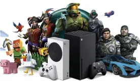  ??  ?? Beyond the obvious … promotion for the Xbox series S/X Game Pass. Photograph: MicroBeaut­iful