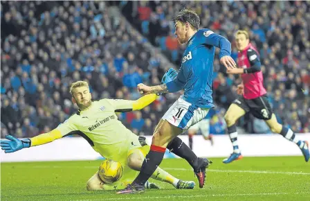  ??  ?? Dundee can take heart, despite the defeat, from the performanc­e against Rangers at Ibrox on Saturday.