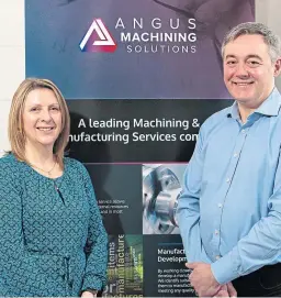  ??  ?? Angus Machining Solutions directors Jacqueline and Andy Simpson.