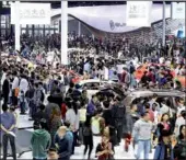  ?? PROVIDED TO CHINA DAILY ?? About 358,000 visitors attend the 17th Shanghai Internatio­nal Automobile Industry Exhibition over the weekend of April 22 and 23. Organizers said that the exhibition hall for luxury cars was the most popular segment. The event, held at National...