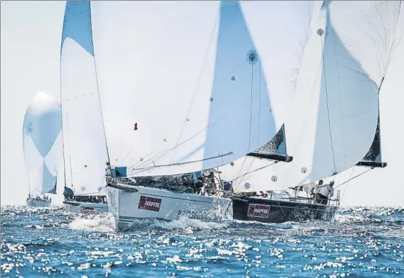  ?? FOTO: NICO MARTÍNEZ ?? Salida de la flota de BMW ORC 1 en la segunda jornada de regatas en la bahía de Palma