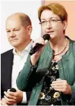  ?? Foto: dpa/Carsten Rehder ?? Das Bewerberdu­o Klara Geywitz und Olaf Scholz