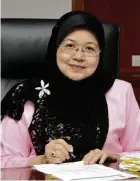  ??  ?? Prof Datuk Seri Dr Zaleha Kamrudin, rector of the Internatio­nal Islamic University Malaysia ( IIUM).