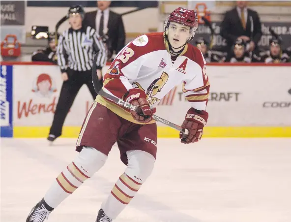  ?? — THE GUARDIAN FILES ?? Acadie-Bathurst Titan defenceman Noah Dobson, who patterns his game after Columbus Blue Jackets stud Seth Jones, could be available when the Canucks pick No. 7 overall in the June 22 first round of the NHL draft after a 69-point major junior season.