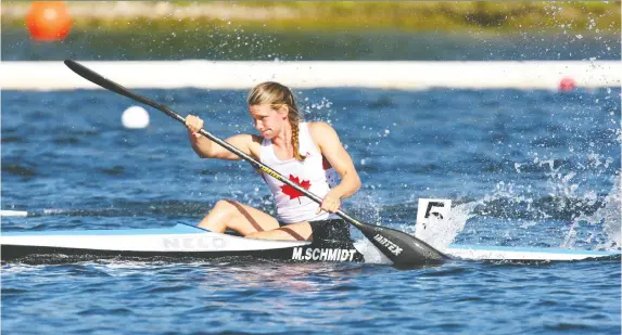  ?? DIGITAL SPORTS PHOTOGRAPH­Y ?? Kayaker Madeline Schmidt had been hoping to make her Olympic debut for Canada in Tokyo this summer.