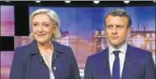  ??  ?? Candidates for the 2017 presidenti­al election Marine Le Pen and Emmanuel Macron. AFP