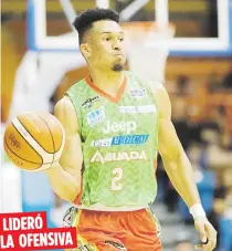  ??  ?? LIDERÓ
LA OFENSIVA
Rigoberto Mendoza encabezó el ataque de los Santeros con 23 puntos en el triunfo 95-91 sobre los Vaqueros. Aguada mejoró su marca a 12-1.