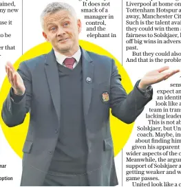  ?? ?? Backing of the board: Ole Gunnar Solskjaer was awarded a new three-year contract, with the option of a further year, in July elephant in