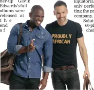  ??  ?? CHUTZPAH: Janez Vermeiren and Siv Ngesi head on a tour, in this cheeky new travel show that takes you on an adventure to some of the world’s most exotic cities. Season 1 starts on M-Net 101.