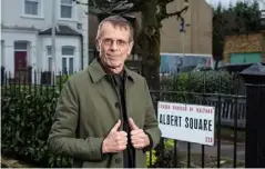  ??  ?? Lofty aspiration­s: George Holloway (Tom Watt) returns to Albert Square a rich man (BBC)