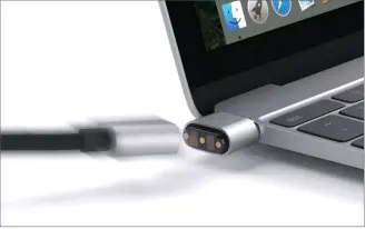 ??  ?? Just like Apple’s MagSafe connectors, Griffin BreakSafe’s breaking point design means the cable will detach when it’s suddenly pulled, saving your notebook from a dangerous drop.