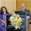  ??  ?? Nielsen India Neuroscien­ce Director and prominent Asian Neuro Scientist Dr. Shivadatta Prabhu as the keynote speaker, delivering his address in the presence of Nielsen India Neuroscien­ce Expert Sunila Benjamin