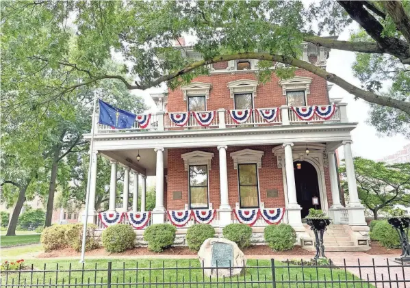  ?? STEVE STEPHENS PHOTOS/SPECIAL TO COLUMBUS DISPATCH ?? Built in 1875, the home of 23rd President Benjamin Harrison is part of a renovated presidenti­al site in Indianapol­is.