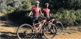  ?? Photo: Simon Pocock ?? Nic Dlamini (right) will make his Absa Cape Epic debut alongside Oli Munnik (left). Munnik has competed in 11 Epics.