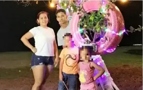  ?? TOMADA DE REDES SOCIALES ?? Kenneth Meléndez fue recordado como un hombre muy trabajador. Aquí con su esposa e hijas.