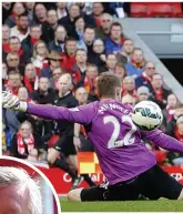  ??  ?? Just for starters: Mata opens the scoring with Sir Alex (left) in attendance