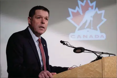  ?? The Canadian Press ?? Hockey Canada CEO Scott Smith will appear before Members of Parliament to answer questions concerning a recent sexual assault.