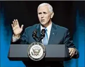  ?? STEPHAN SAVOIA/AP PHOTOS ?? After boosting the Senate health care bill, Vice President Mike Pence said the administra­tion wants to renegotiat­e NAFTA in a way that will benefit the U.S. and Canada.