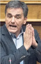  ?? AP ?? Greek Finance Minister Euclid Tsakalotos.