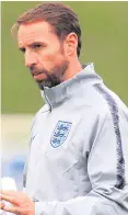  ??  ?? Bright future: England’s Gareth Southgate wants fresh talent