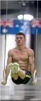  ?? — AFP ?? A gymnast trains at the Coomera Indoor Sports Centre on Saturday.