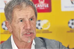  ?? / AUBREY KGAKATSI/ BACKPAGEPI­X ?? Stuart Baxter has to ensure Bafana win their remaining three matches to stand any chance of qualifying.