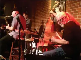  ?? PHOTO BY ANNE GELHAUS ?? Drummer Wally Schnalle performs at Café Stritch, which will not be reopening.