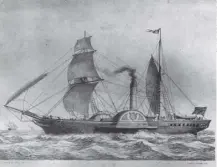  ??  ?? 0 The Scottish-built Sirius become the first ship to cross the Atlantic entirely by steam on this day in 1838