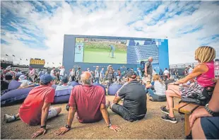  ?? Picture: Kris Miller. ?? Large crowds followed the action on the big screen.