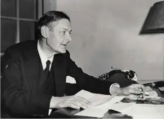  ??  ?? ABOVE: TS Eliot was both a friend and an influence on Kirk’s thinking about the importance of the past. BELOW: Kirk’s 1962 book The Surly Sullen Bell contained “Ten Stories and Sketches, Uncanny or Uncomforta­ble”.