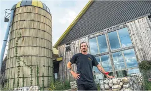  ?? ANDREJ IVANOV/WATERLOO REGION RECORD ?? Cam Formica says the Willibald Farm Distillery will make whisky in addition to its gin production.