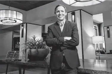  ?? Marvin Pfeiffer / Staff photograph­er ?? Charles Leddy, CEO of Presidian Hotels and Resorts, manages 10 chain and two boutique hotels. He’s looking to buy and renovate downtown properties — unique hotels for a unique city, he says.