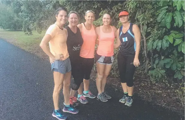  ?? Picture: Supplied ?? SWEATING IT OUT: Weipa Running Group members Simone Hansen, Lisa Hill, Raechel Gordon, Jacki Goodwin and Di Andrews.