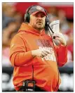  ?? GETTY IMAGES ?? Freddie Kitchens has no plans to let offensive coordinato­r Todd Monken take a crack at play calling during the season finale Sunday in Cincinnati, even though the Browns are 6-9 and going nowhere.