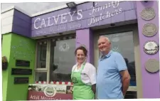  ??  ?? Martin Calvey with his daughter Grainne at their butcher shop on Achill