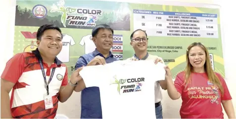  ?? CONTRIBUTE­D PHOTO ?? From left, learner’s animator Reymar Padayao, ASPC school director Fr. Conrado “Don” Sedillo,race director Joel Juarez, and ASPC-PPA vice president Edith Obligado pose during the formal launching of ASPC’s Eco Color Fund Run 2024 on Wednesday, February 21.