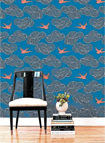  ?? HYGGE & WEST ?? Hygge & West’s Storyline Removable Wallpaper makes renters’ bold decorating dreams more attainable.