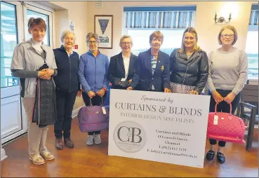  ?? ?? L-r: Susan Carey, Breda Hickey, Kathleen Lonergan, Pauline Mulcahy, Margaret Gill, Lisa Blackett and Carrie Healy at the Curtains and Blinds sponsored Spring League Matchplay Finals.