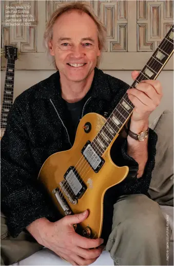  ?? ?? Snowy White’s ’57 Les Paul Goldtop served him from its purchase in ’68 until its auction in 2015