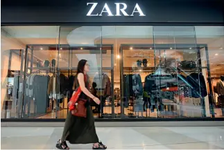  ?? Cnsphoto ?? Una tienda de Zara en la ciudad de Taiyuan, provincia de Shanxi.